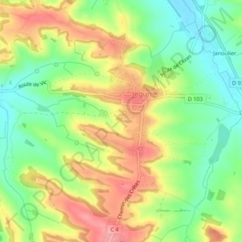 Saint-Martin地形图、海拔、地势