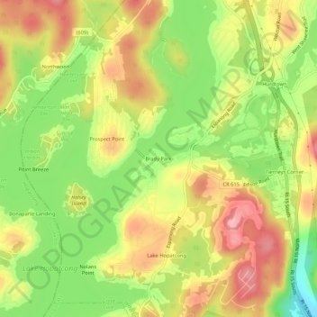 Brady Park地形图、海拔、地势