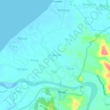 Buliasnin地形图、海拔、地势
