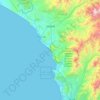Los Lobos地形图、海拔、地势
