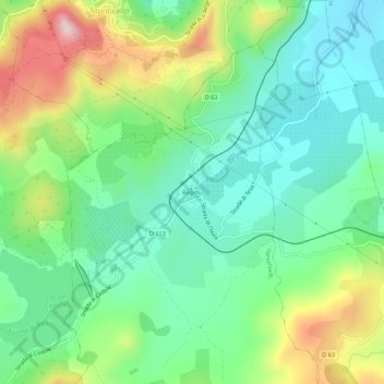 Reginu地形图、海拔、地势