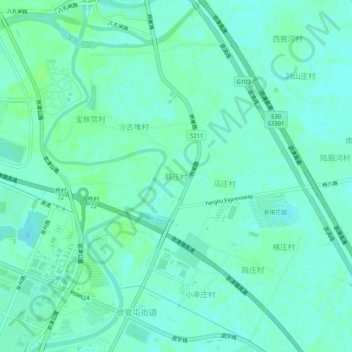 薛庄村地形图、海拔、地势