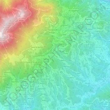 Vico地形图、海拔、地势