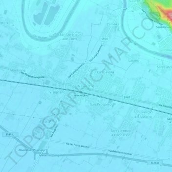 Navacchio地形图、海拔、地势