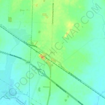 Viña地形图、海拔、地势