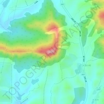 蜈蚣山地形图、海拔、地势