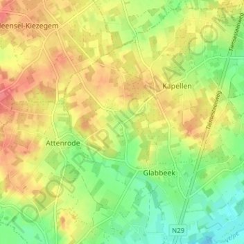 Rode地形图、海拔、地势