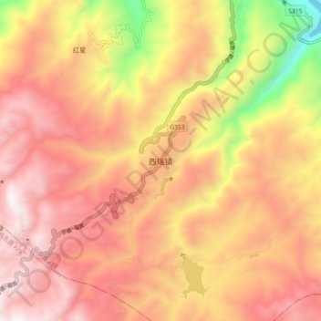 西瑶镇地形图、海拔、地势