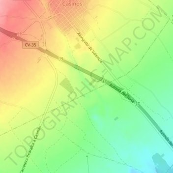 Chiner地形图、海拔、地势