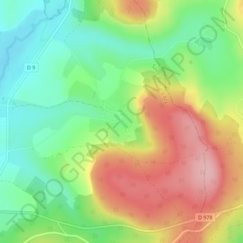 Segoule地形图、海拔、地势