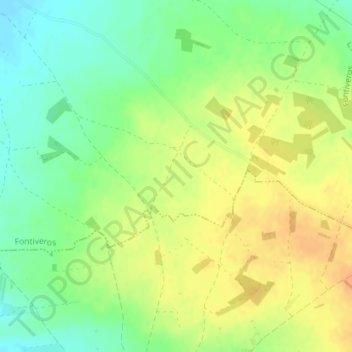 El Reventado地形图、海拔、地势