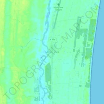 Mahatsara地形图、海拔、地势