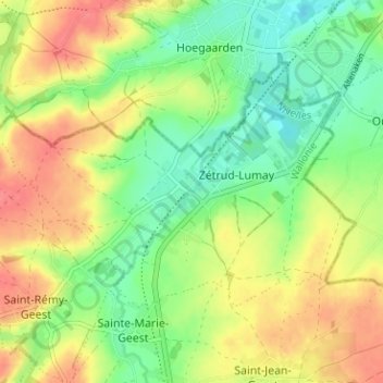 Lumay地形图、海拔、地势