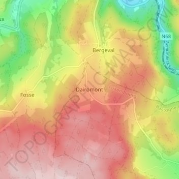 Dairomont地形图、海拔、地势