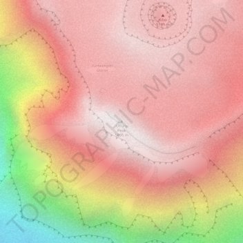 Uhuru Peak地形图、海拔、地势