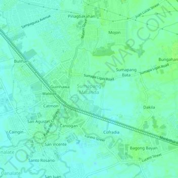 Sumapang Matanda地形图、海拔、地势