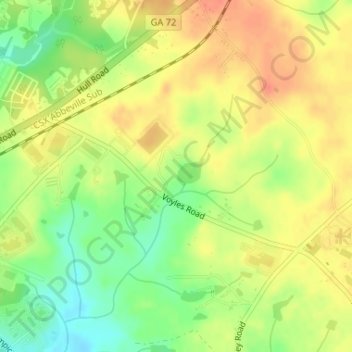 Dupont Dam地形图、海拔、地势