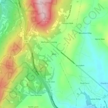 Blank地形图、海拔、地势