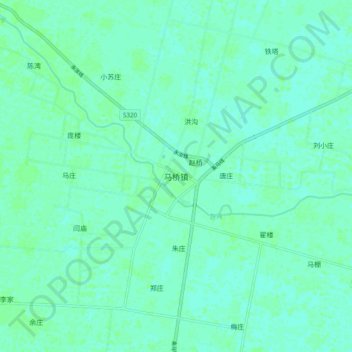 马桥镇地形图、海拔、地势