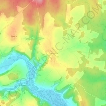 Fontenailles地形图、海拔、地势