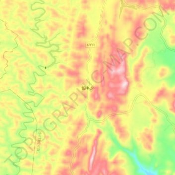 恒丰乡地形图、海拔、地势