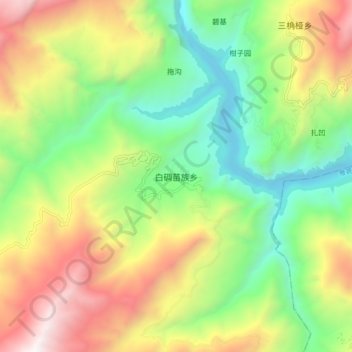 白碉苗族乡地形图、海拔、地势