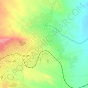 Rdayef地形图、海拔、地势