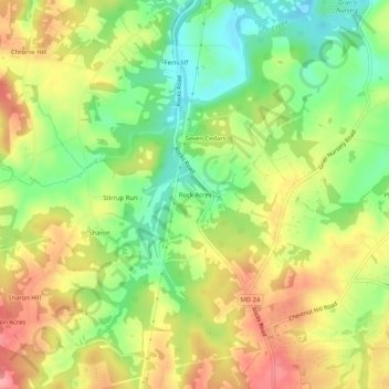 Rock Acres地形图、海拔、地势