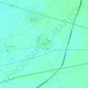 Narar地形图、海拔、地势