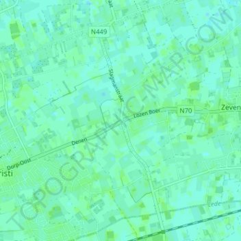 Lozen Boer地形图、海拔、地势