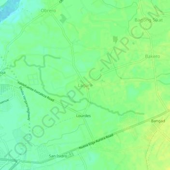 Lagare地形图、海拔、地势