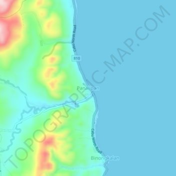 Panalipan地形图、海拔、地势