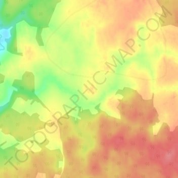 Грибцово地形图、海拔、地势