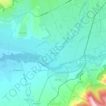 Talltorta地形图、海拔、地势