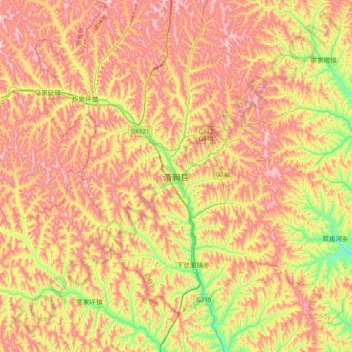 清涧县地形图、海拔、地势