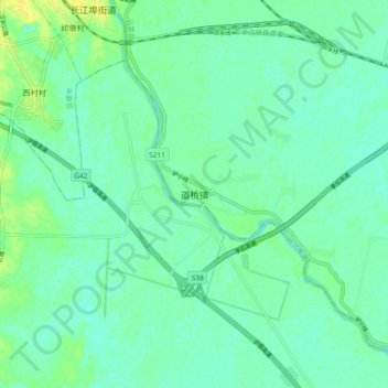 道桥镇地形图、海拔、地势