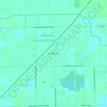 Aladdin City地形图、海拔、地势