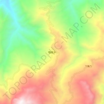 嘎娘乡地形图、海拔、地势