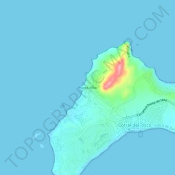 Punta Mita地形图、海拔、地势