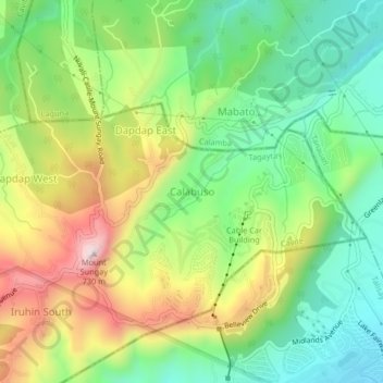 Calabuso地形图、海拔、地势
