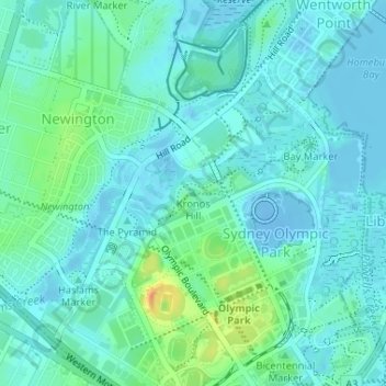 Kronos Hill地形图、海拔、地势
