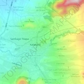 San Franscisco地形图、海拔、地势