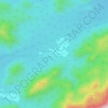 Boddugudem地形图、海拔、地势