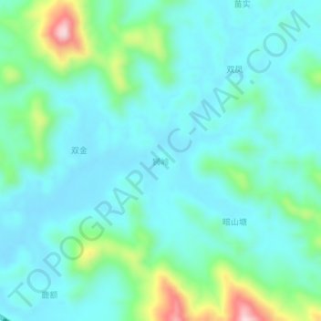 狮岭地形图、海拔、地势