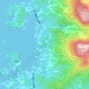 60m地形图、海拔、地势