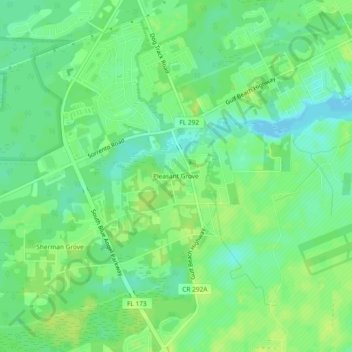 Pleasant Grove地形图、海拔、地势