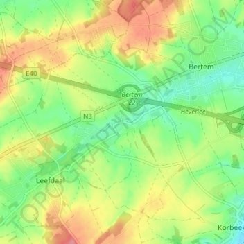 Sint-Verona地形图、海拔、地势