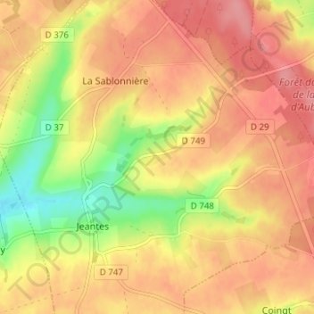 La Longue Rue de Bas地形图、海拔、地势