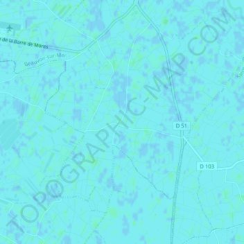 Le Cabot地形图、海拔、地势