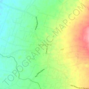 Santa Elena地形图、海拔、地势